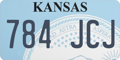 KS license plate 784JCJ