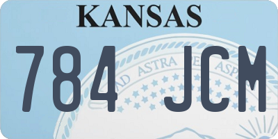 KS license plate 784JCM