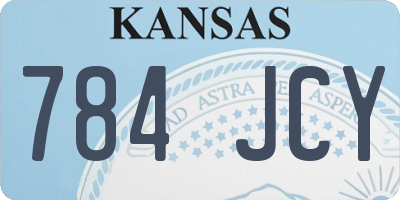 KS license plate 784JCY