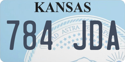 KS license plate 784JDA