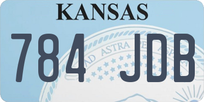 KS license plate 784JDB