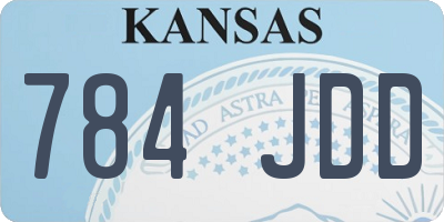 KS license plate 784JDD