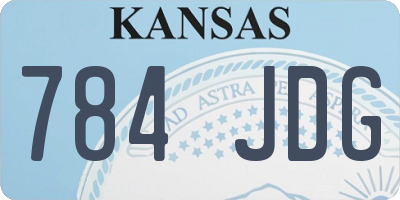 KS license plate 784JDG
