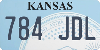 KS license plate 784JDL