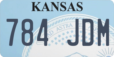KS license plate 784JDM