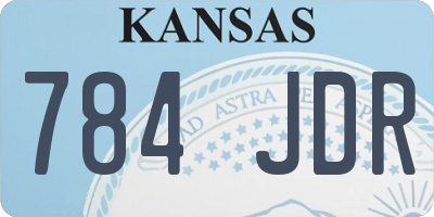 KS license plate 784JDR