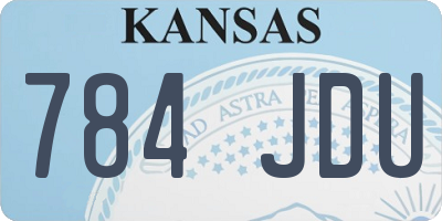 KS license plate 784JDU