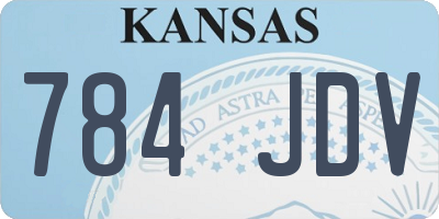 KS license plate 784JDV