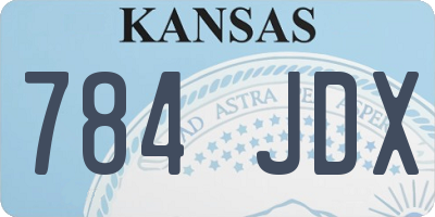 KS license plate 784JDX