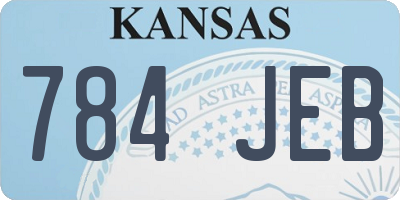 KS license plate 784JEB