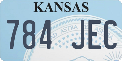 KS license plate 784JEC