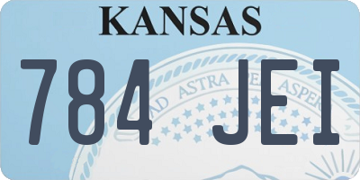 KS license plate 784JEI