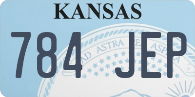 KS license plate 784JEP