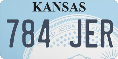 KS license plate 784JER