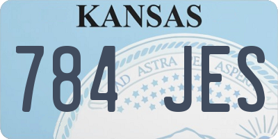 KS license plate 784JES