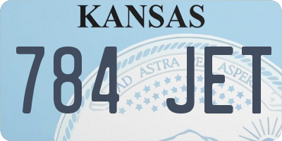 KS license plate 784JET