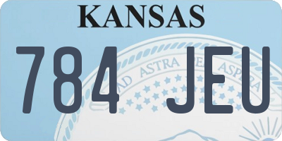 KS license plate 784JEU