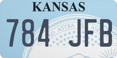 KS license plate 784JFB