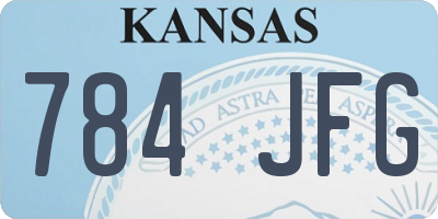 KS license plate 784JFG