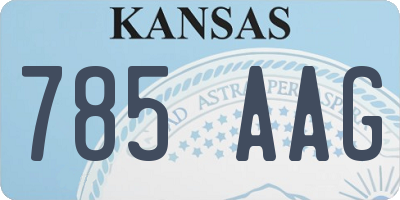 KS license plate 785AAG