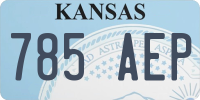 KS license plate 785AEP