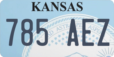 KS license plate 785AEZ