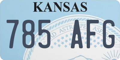 KS license plate 785AFG