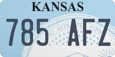 KS license plate 785AFZ