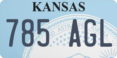 KS license plate 785AGL