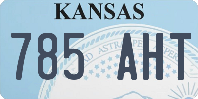 KS license plate 785AHT