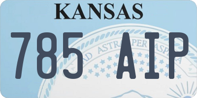 KS license plate 785AIP