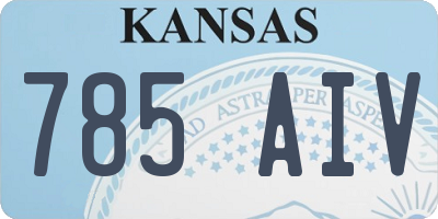 KS license plate 785AIV