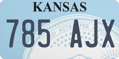 KS license plate 785AJX