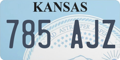 KS license plate 785AJZ