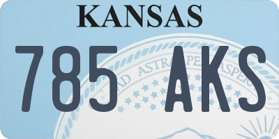 KS license plate 785AKS