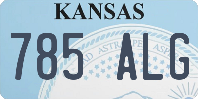 KS license plate 785ALG