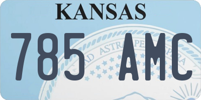 KS license plate 785AMC