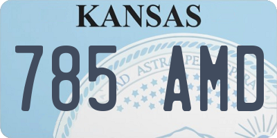 KS license plate 785AMD