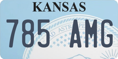 KS license plate 785AMG