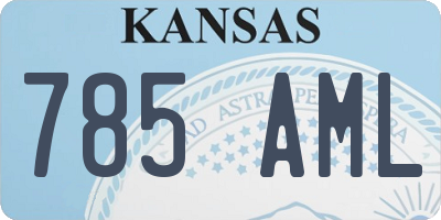 KS license plate 785AML