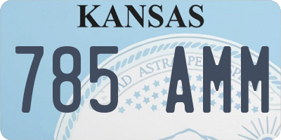 KS license plate 785AMM