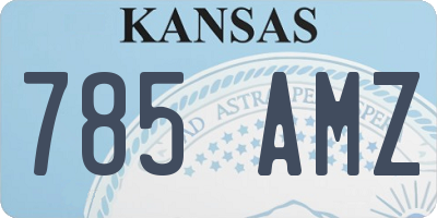 KS license plate 785AMZ