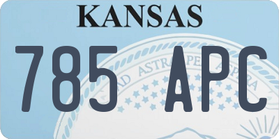 KS license plate 785APC