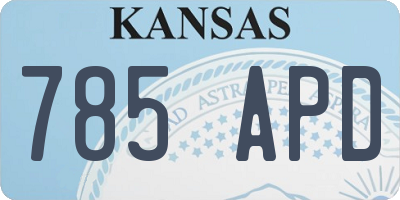 KS license plate 785APD