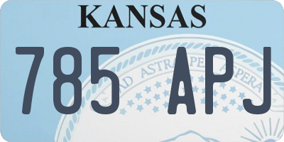 KS license plate 785APJ