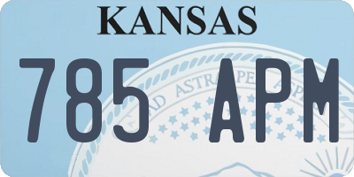KS license plate 785APM