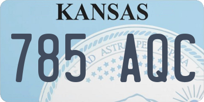 KS license plate 785AQC