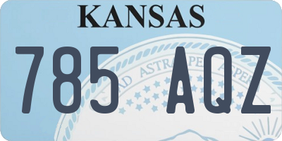 KS license plate 785AQZ
