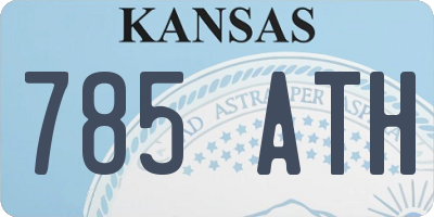 KS license plate 785ATH