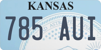 KS license plate 785AUI